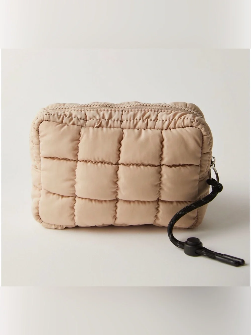 NWT Free People FP Movement Quilted Mini Case Off White